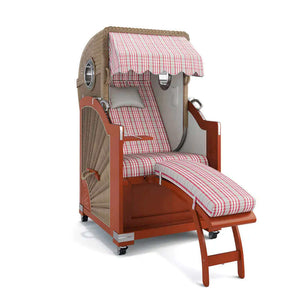 Strandkorb List Mahagoni 85cm Rattangeflecht Dessin Palma 24423 - Strandkorb Fachhandel Prieß