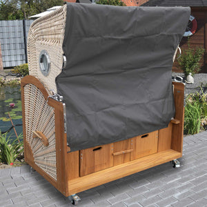 Schutzhülle für Strandkorb Prieß, Frontplane Tierschutz für Modell Meister im Einsatz