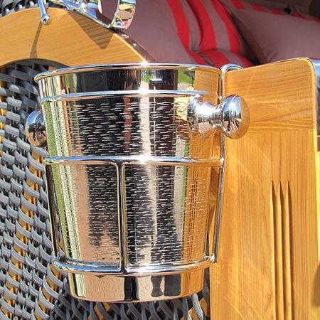 Prieß Champagnerkühler mit Halter für Strandkorb, glänzendes Design und dekorative Verzierungen