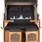 Strandkorb Mr. Deko Skyline Düne Bullaugen Teak PE grey 2 Sitzer Dessin Köln