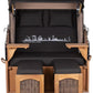 Strandkorb Mr. Deko Skyline Düne Bullaugen Teak PE grey 2 Sitzer Dessin Ostfriesland