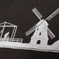 Strandkorb Mr. Deko Skyline Düne Bullaugen Teak PE grey 2 Sitzer Dessin Ostfriesland