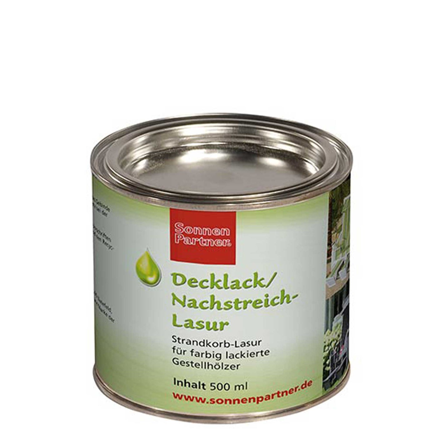 Strandkorb Sonnenpartner Nachstreichlasur für farbig lackierte Sichthölzer 500ml Dose