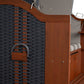 Strandkorb Profi Ostsee Poel Mahagoniholz PVC anthrazit Des. 981 Innenfolie PVC