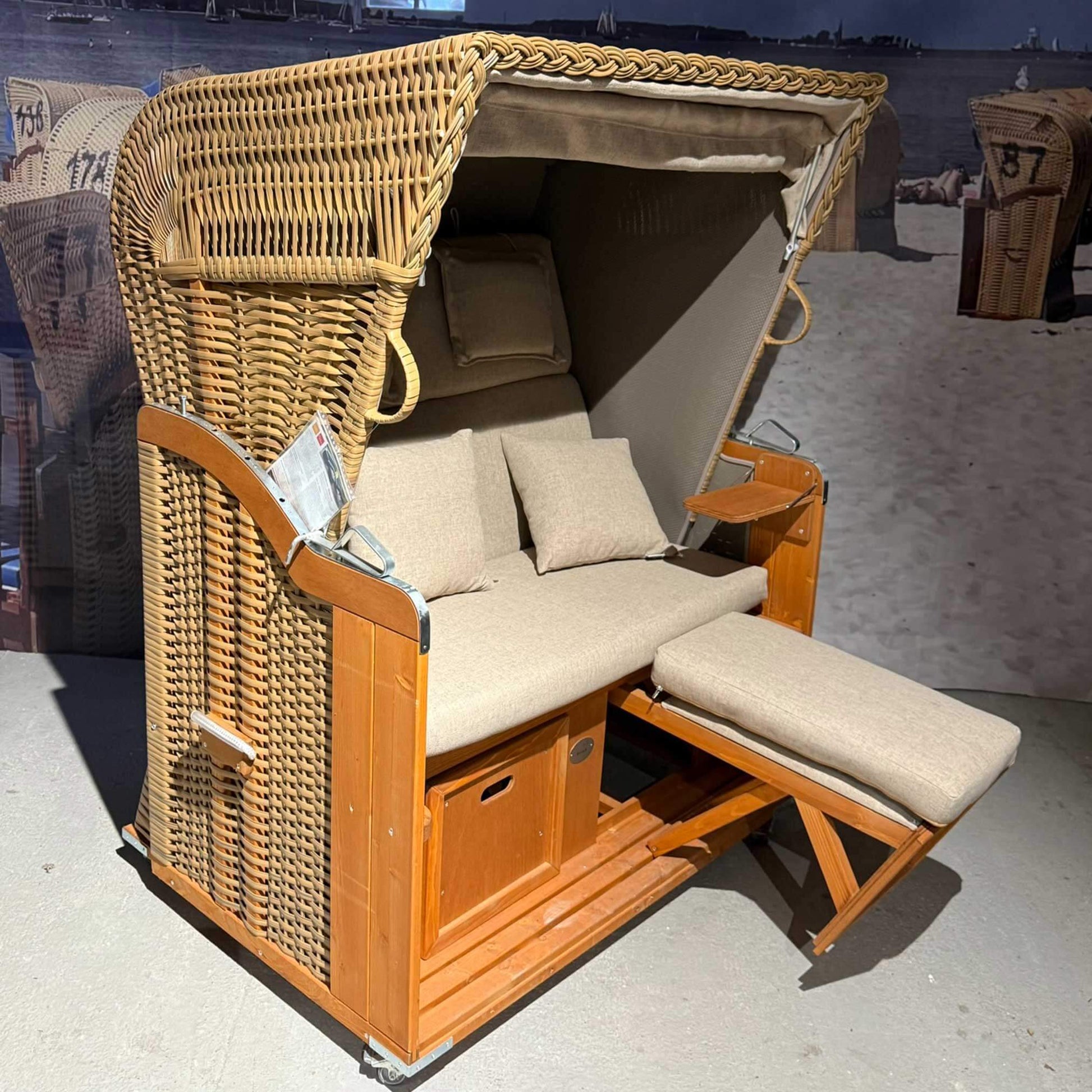 Strandkorb in der Ausstellung