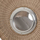 Detail Bullauge Strandkorb deVries Sailor PURE Teak XL PE white kubu Dessin 248 mit Rundfenster im Korpusgeflecht