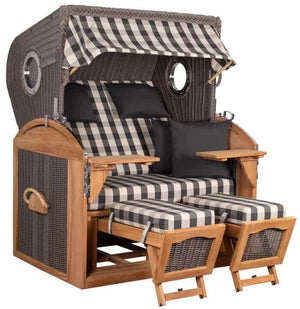 Strandkorb Mr. Deko Modell Schillig 2,5-Sitzer Teak