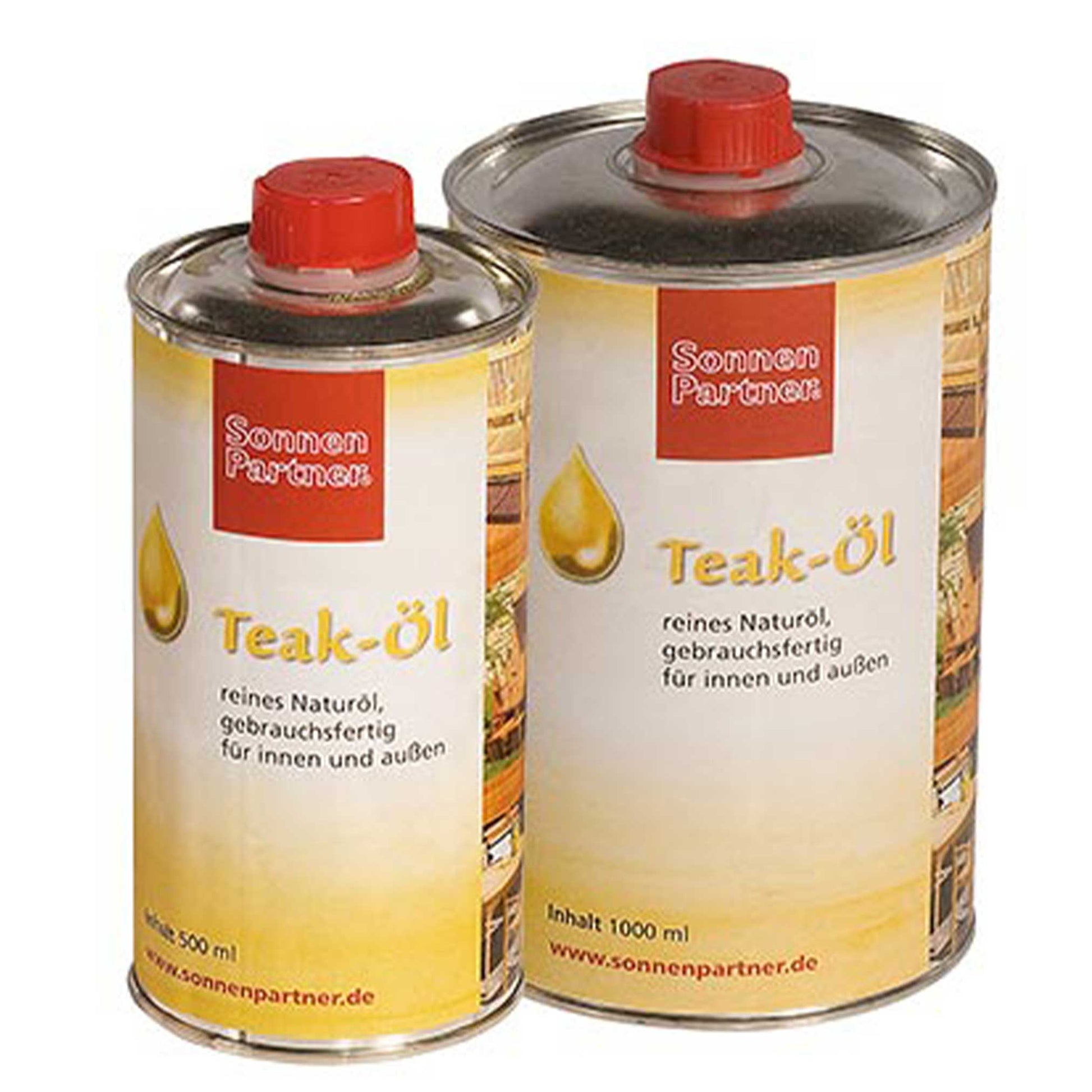 Sonnenpartner - Teak Öl 500 und 1000 ml für Strandkorb Sonnenpartner, gebrauchsfertig für innen und außen.