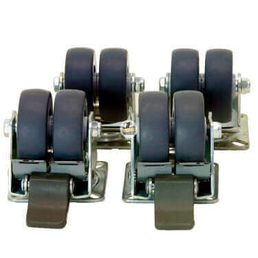 4 Strandkorbrollen mit Feststeller, schwarze Doppelrollen zur Selbstmontage für Strandkorb Mobilität und Stabilität