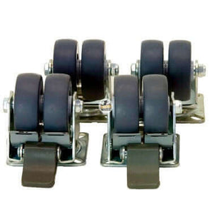 4 Strandkorbrollen mit Feststeller, schwarze Doppelrollen zur Selbstmontage für Strandkorb Mobilität und Stabilität